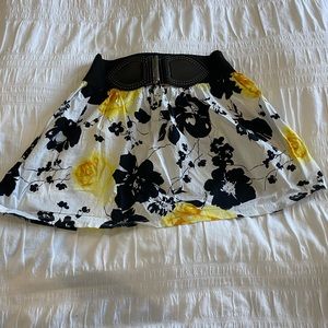 Black and yellow floral skirt